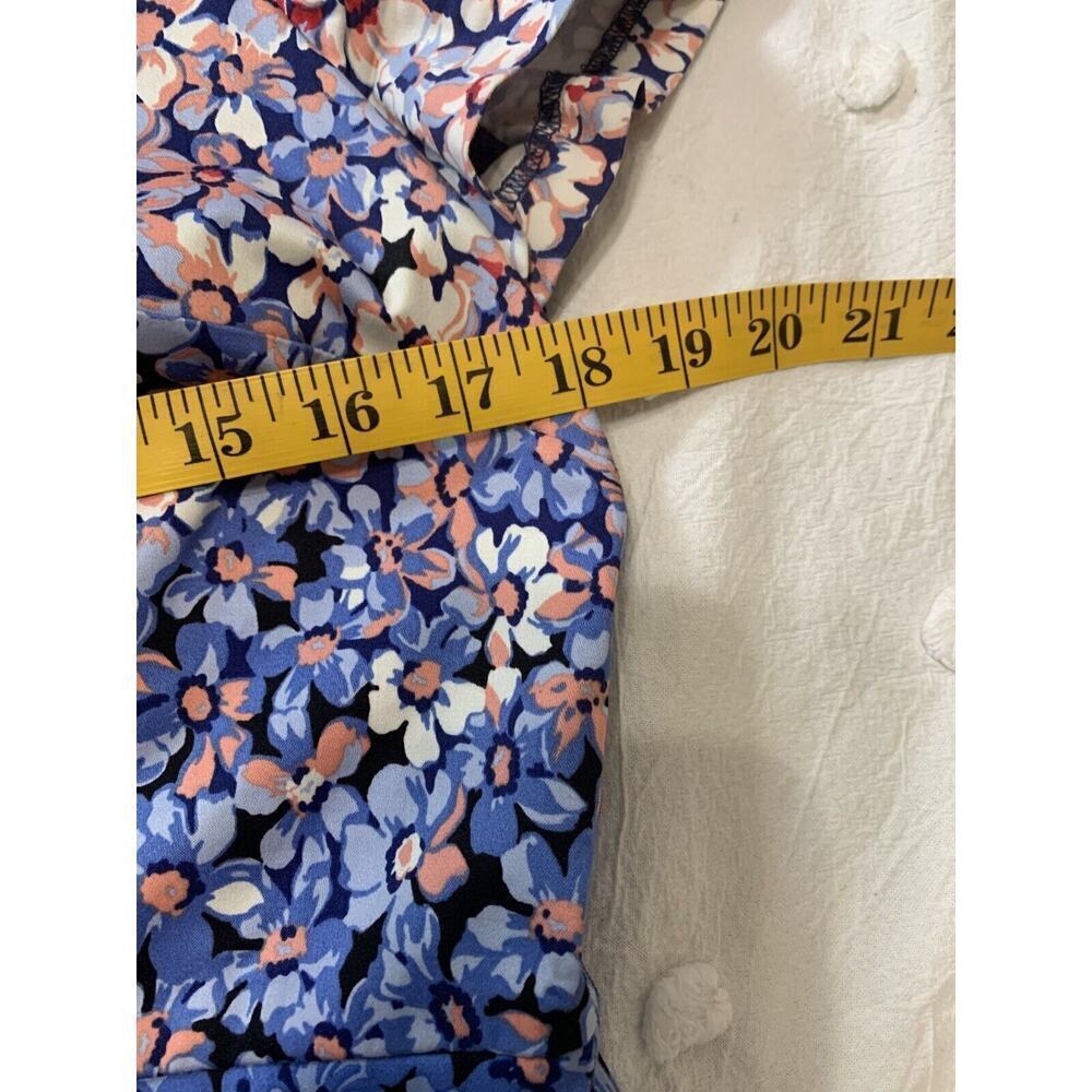 Talbots Sheath Dress Size 8 Ditzy Floral Pink to Navy Ombre Cap Sleeve Wedding - Picture 4 of 10